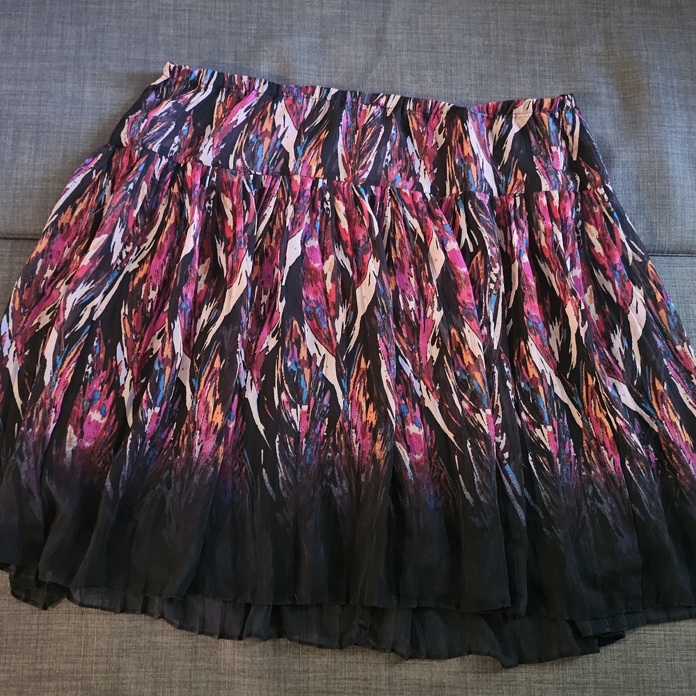 Lane Bryant Vibrant Abstract Midi Skirt